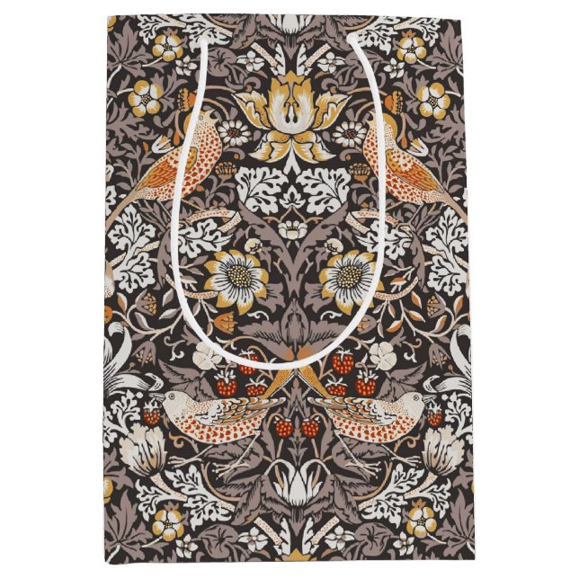 William Morris Strawberry Thief Charcoal Ochre (Framsidan)
