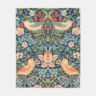 William Morris Strawberry Thief Design Fleecefilt