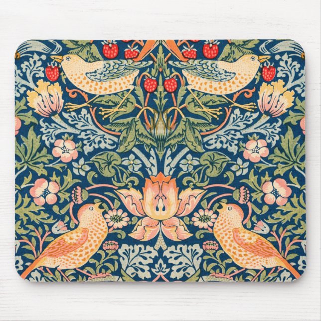 William Morris Strawberry Thief Design Musmatta (Framsidan)