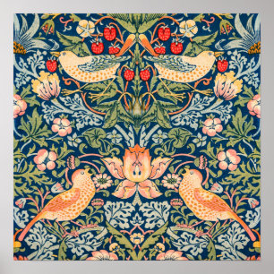 William Morris Strawberry Thief Design Poster