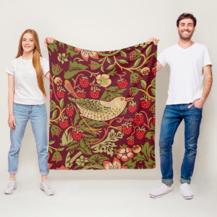 William Morris Strawberry Thief Fleece Blanket