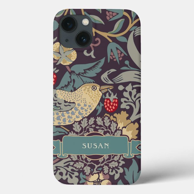 William Morris Strawberry Thief Fodral-Mate iPhone (Baksida)