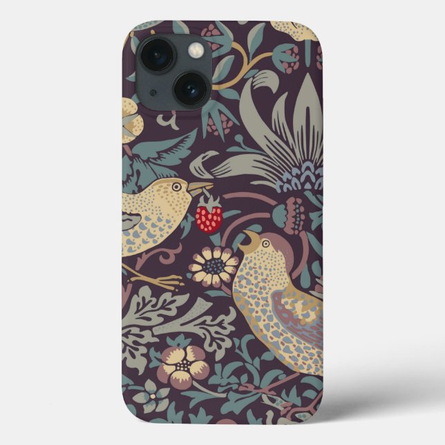 William Morris Strawberry Thief Fodral-Mate iPhone (Baksida)