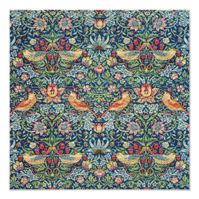 William Morris - Strawberry Thief Fototryck (Framsidan)