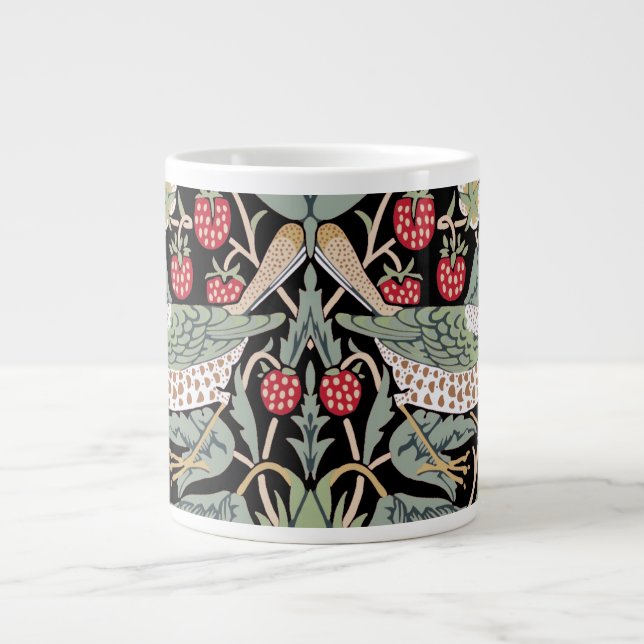 William Morris Strawberry Thief I Black Birds Jumbo Mugg (Framsidan)