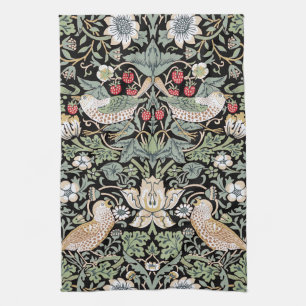 William Morris Strawberry Thief I Black Birds Kökshandduk
