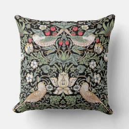 William Morris Strawberry Thief I Black Birds Kudde