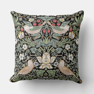 William Morris Strawberry Thief I Black Birds Kudde