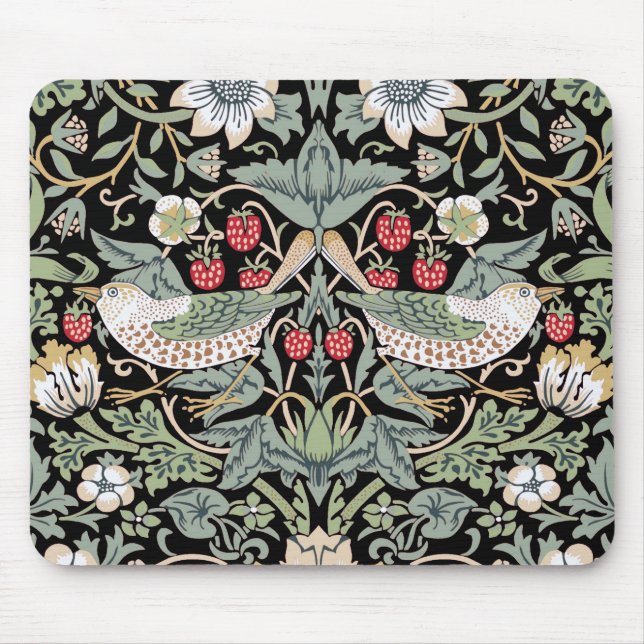 William Morris Strawberry Thief I Black Birds Musmatta (Framsidan)