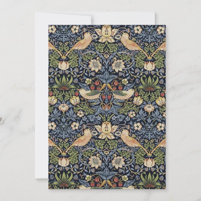 William Morris Strawberry Thief Inbjudningar (Framsida)