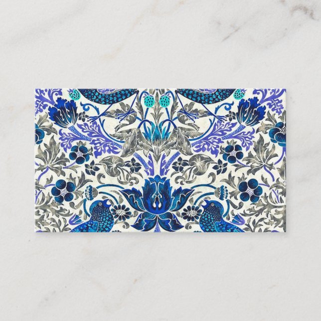 William Morris Strawberry Thief - Inverterad Visitkort (Framsida)