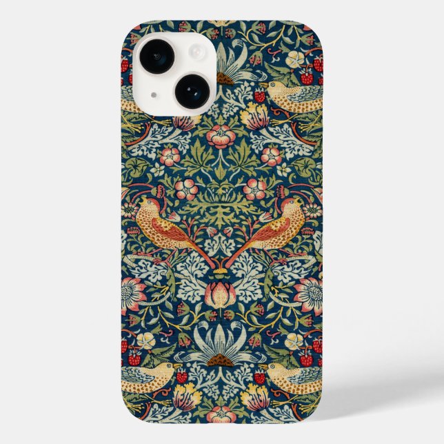 William Morris Strawberry Thief IPhone 14 Fodral (Baksida)