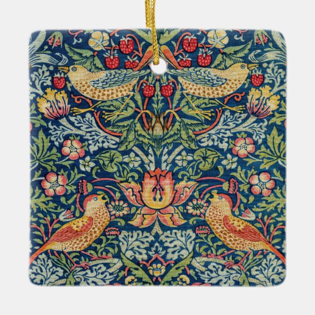 William Morris - Strawberry Thief Julgransprydnad Keramik (Framsida)