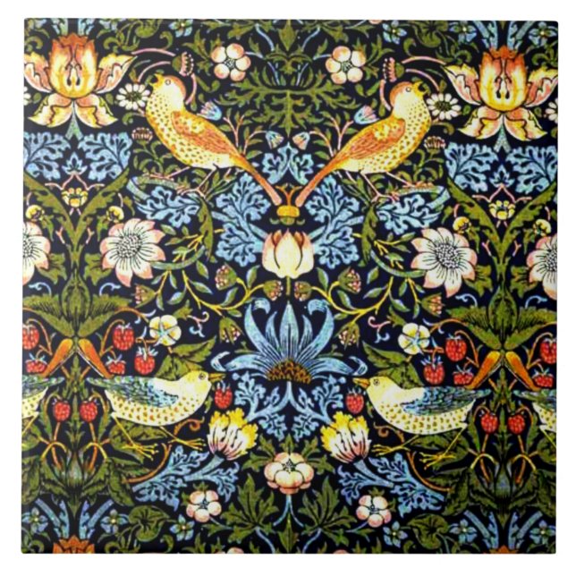 William Morris - Strawberry Thief Kakelplatta (Framsidan)