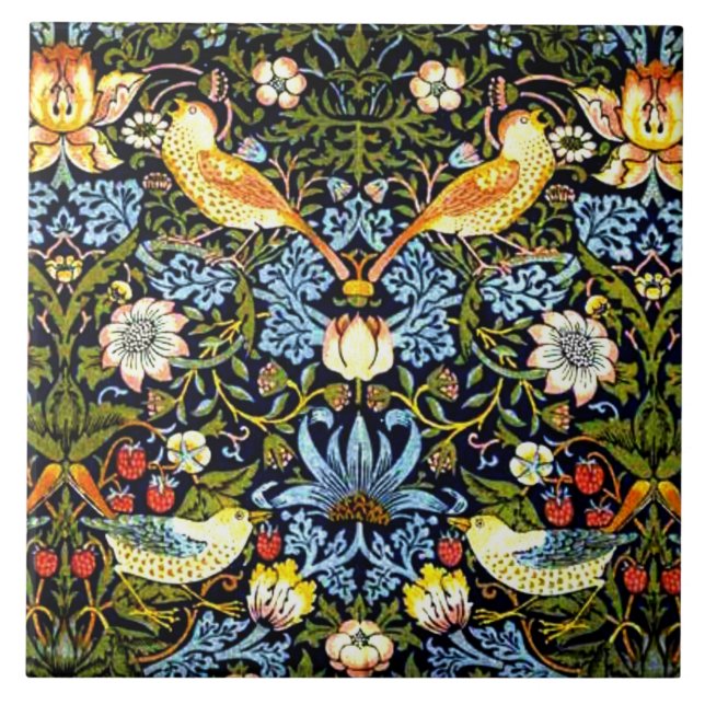 William Morris, Strawberry Thief Kakelplatta (Framsidan)