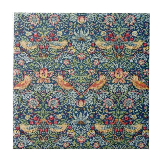 William Morris - Strawberry Thief Kakelplatta (Framsidan)