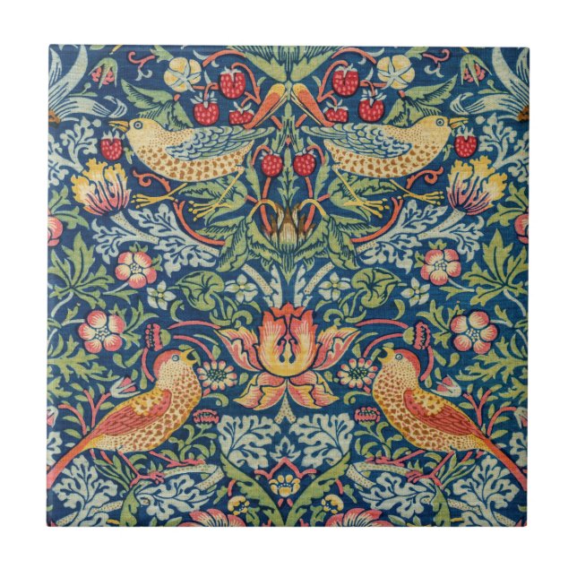 William Morris - Strawberry Thief Kakelplatta (Framsidan)