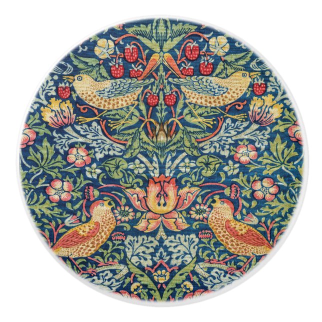 William Morris - Strawberry Thief Knopp (Framsidan)