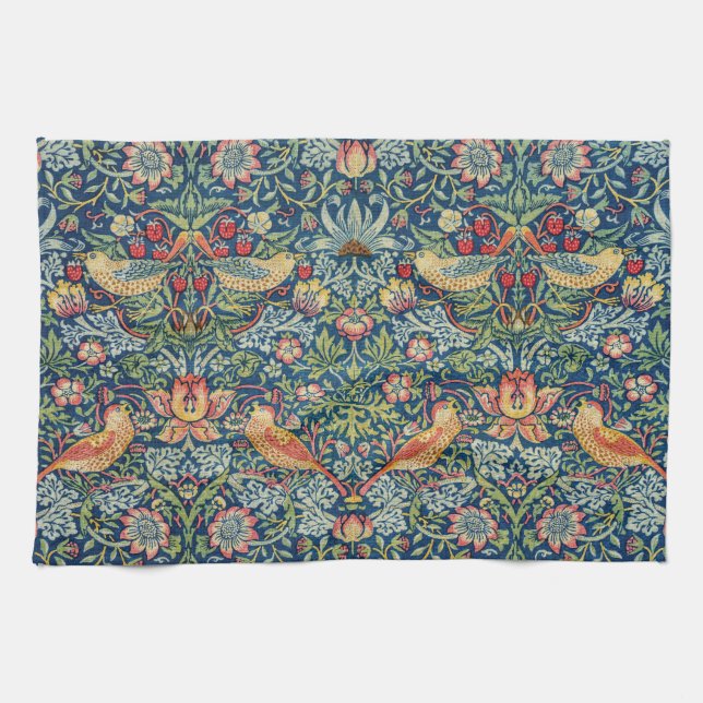 William Morris - Strawberry Thief Kökshandduk (Horisontell)