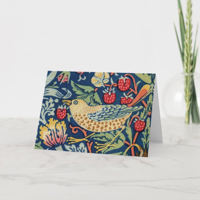 William Morris - Strawberry Thief Kort (Framsida)