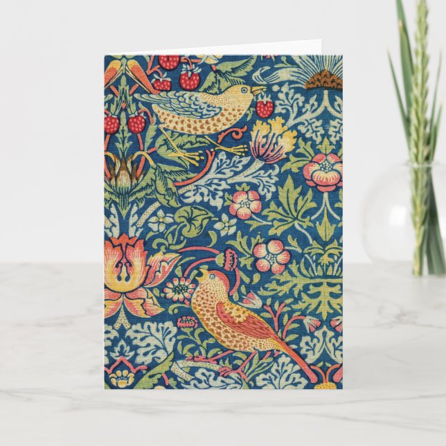 William Morris - Strawberry Thief Kort (Framsida)