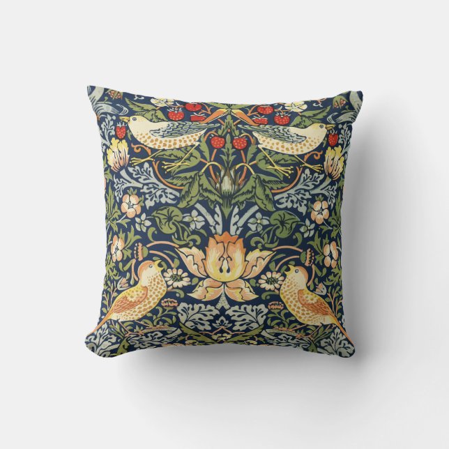 William Morris Strawberry Thief Kudde (Framsida)