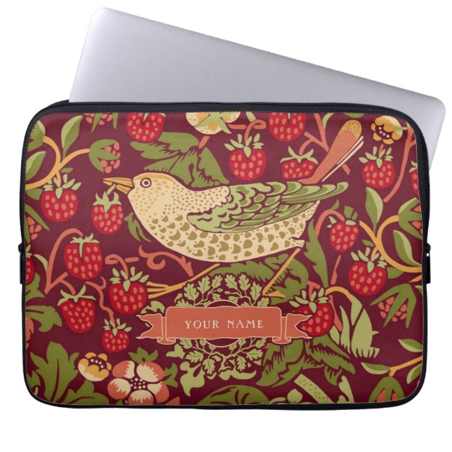 William Morris Strawberry Thief Laptop sleeve (Framsidan)