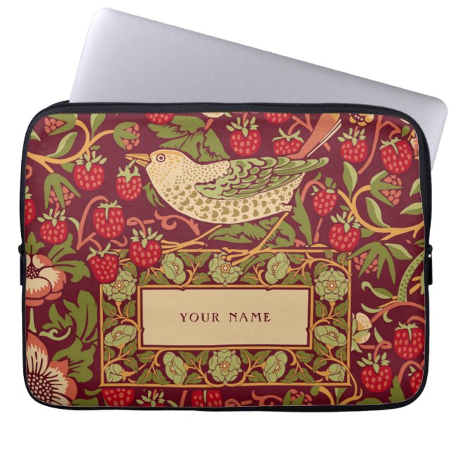 William Morris Strawberry Thief Laptop sleeve (Framsidan)