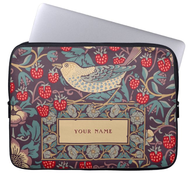 William Morris Strawberry Thief Laptop sleeve (Framsidan)