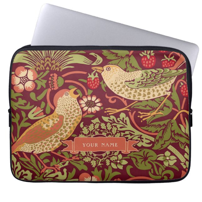 William Morris Strawberry Thief Laptop sleeve (Framsidan)