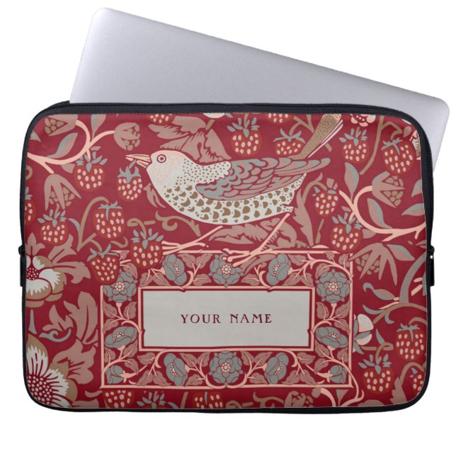 William Morris Strawberry Thief Laptop sleeve (Framsidan)