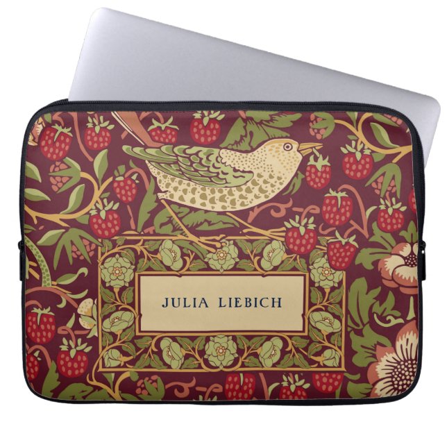 William Morris Strawberry Thief Laptop sleeve (Framsidan)
