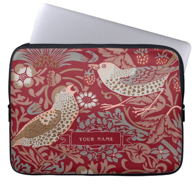 William Morris Strawberry Thief Laptop sleeve (Framsidan)