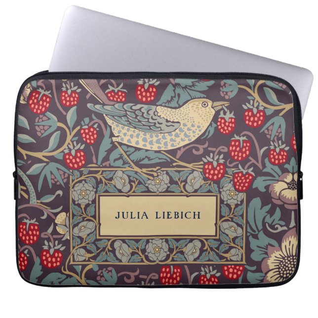 William Morris Strawberry Thief Laptop sleeve (Framsidan)