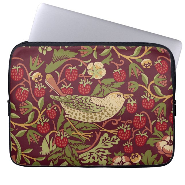 William Morris Strawberry Thief Laptop sleeve (Framsidan)