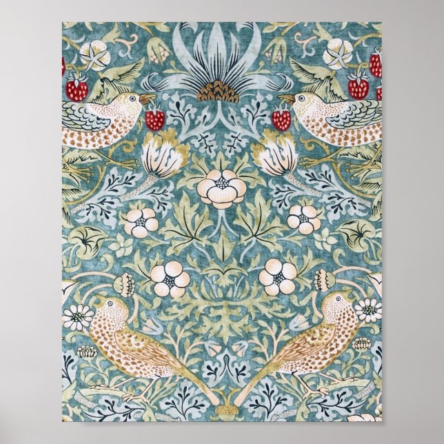 William Morris Strawberry Thief Light Design Poster (Framsidan)
