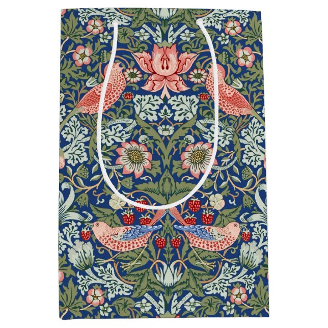 William Morris Strawberry Thief Navy Coral (Framsidan)