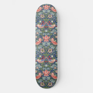 William Morris Strawberry Thief Navy Coral Mini Skateboard Bräda 18,5 Cm