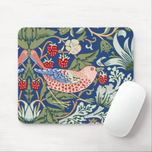 William Morris Strawberry Thief Navy Coral Musmatta