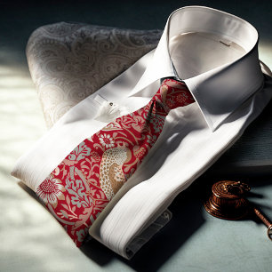 William Morris Strawberry Thief Neck Tie Slips