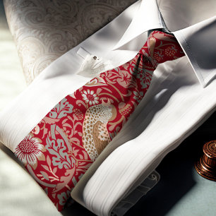William Morris Strawberry Thief Neck Tie Slips