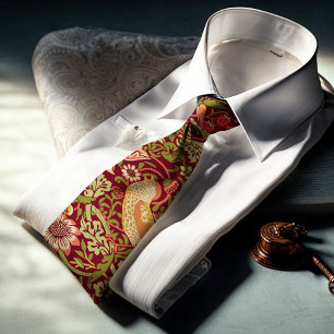 William Morris Strawberry Thief Neck Tie Slips