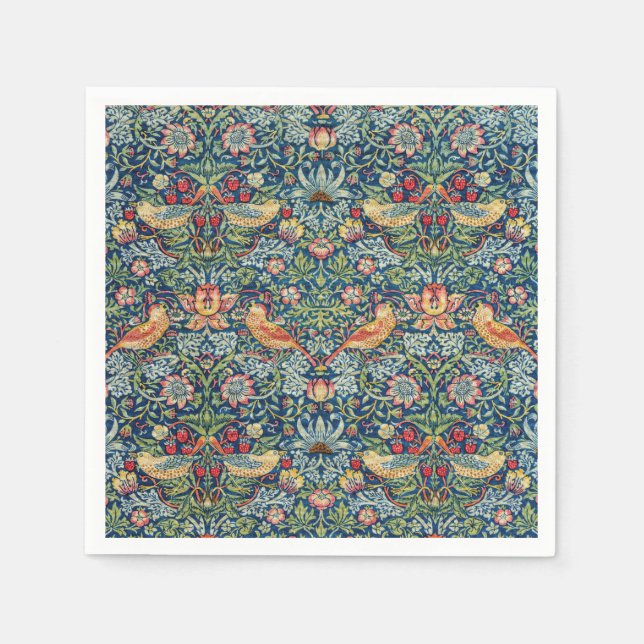 William Morris - Strawberry Thief Pappersservett (Framsidan)