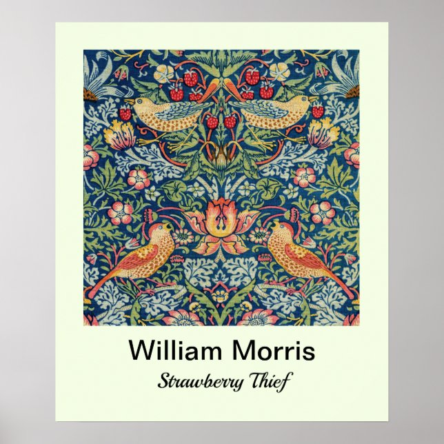 William Morris - Strawberry Thief Poster (Framsidan)