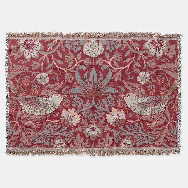 William Morris Strawberry Thief Red Filt (Framsidan)