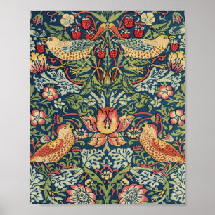 William Morris Strawberry Thief Restured Version Poster