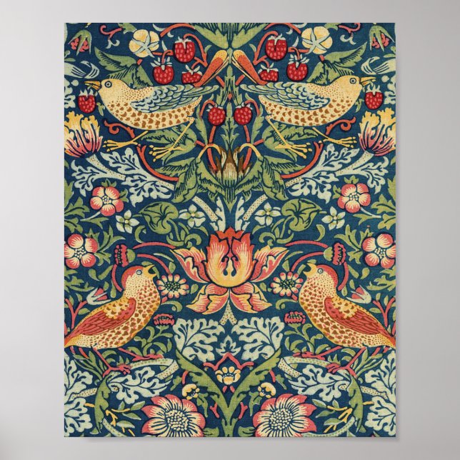 William Morris Strawberry Thief Restured Version Poster (Framsidan)