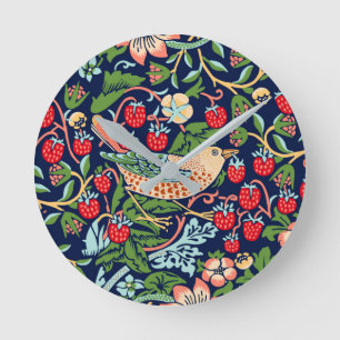 William Morris Strawberry Thief Rund Klocka