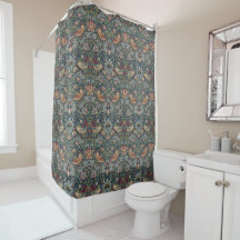 William Morris: Strawberry Thief Shower Curtain