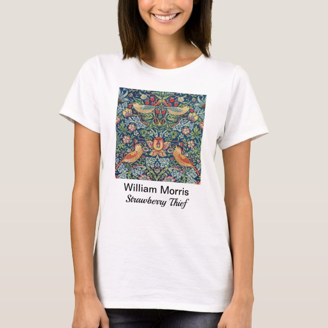 William Morris - Strawberry Thief T Shirt (Framsida)